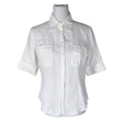 Unisex Global - Short-sleeved blouse, size 40 - White ()