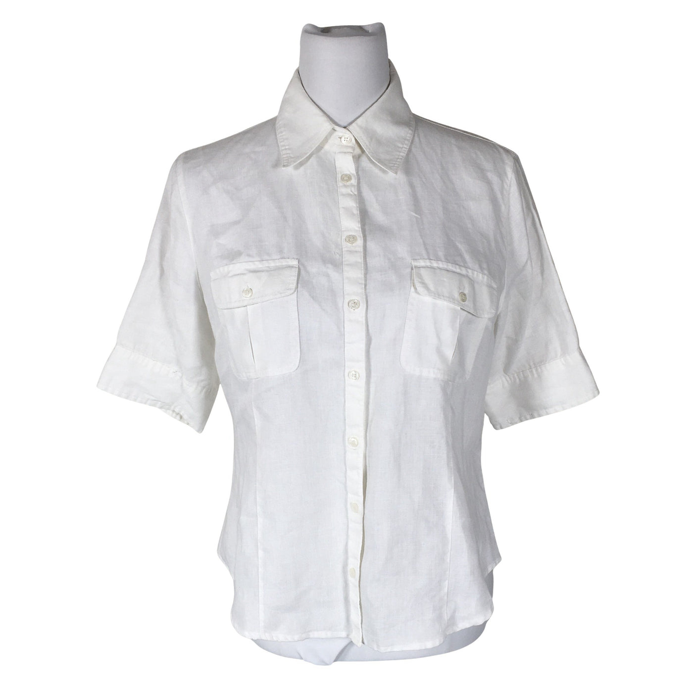 Unisex Global - Short-sleeved blouse, size 40 - White (1)