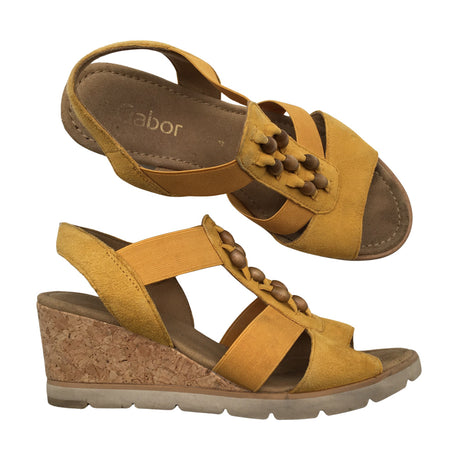 Unisex Gabor - Wedge sandals, size 37 - Yellow ()