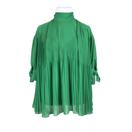 Unisex by Malene Birger - Schiffon tunic, size 42 - Green ()