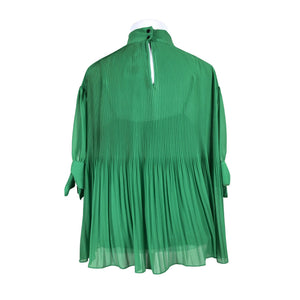 Unisex by Malene Birger - Schiffon tunic, size 42 - Green (2)