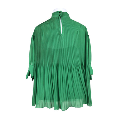 Unisex by Malene Birger - Schiffon tunic, size 42 - Green (2)