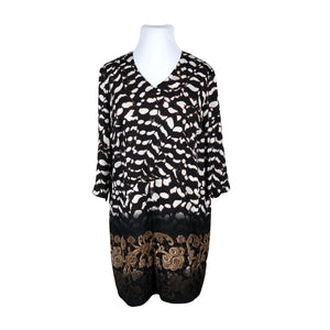 Unisex Taifun - Schiffon dress, size 46 - Black (1)