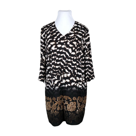 Unisex Taifun - Schiffon dress, size 46 - Black ()