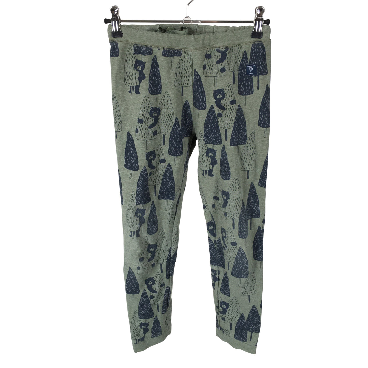 Unisex Polarn O. Pyret - Tricot pants, size 122 - 128 - Green (1)
