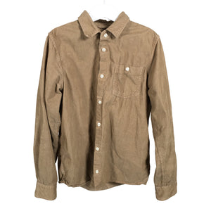 Unisex Knowledge Cotton Apparel - Collared shirt, size 146 - 152 - Brown (1)