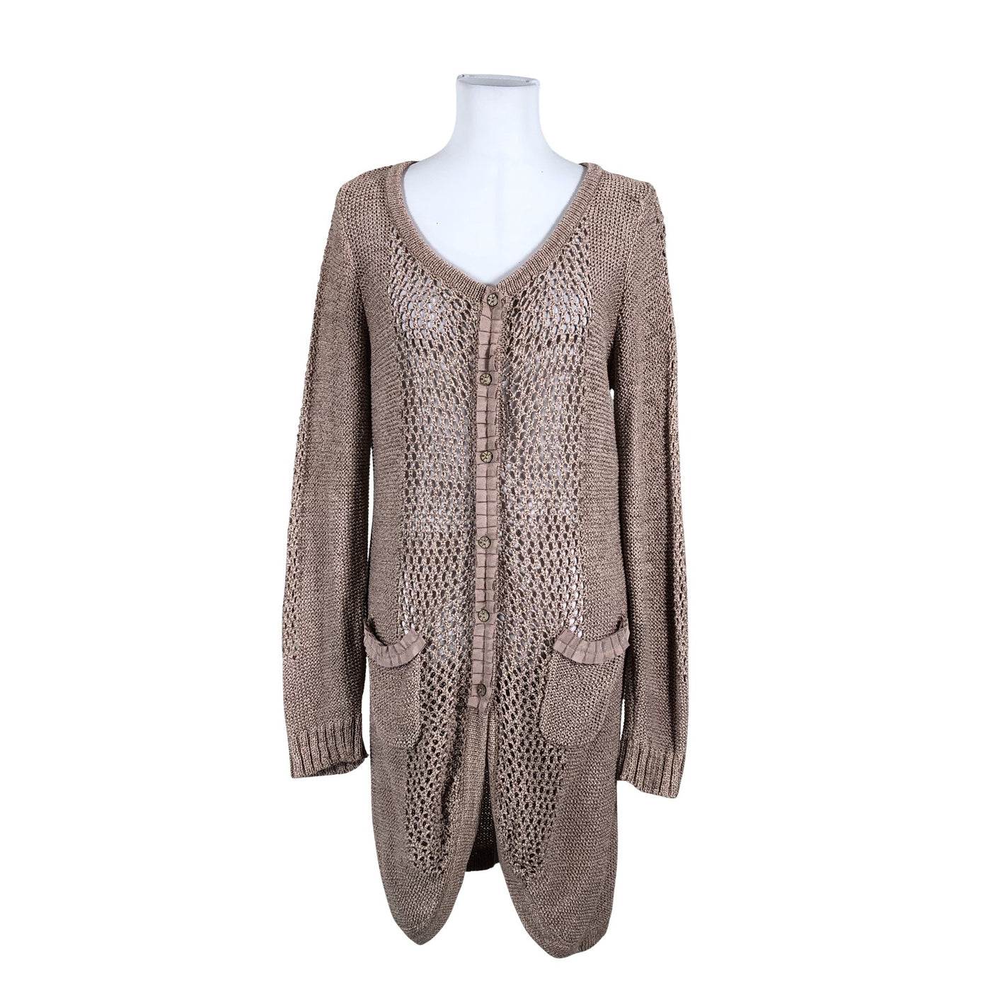 Unisex Cream - Cardigan, size 36 - Brown (1)