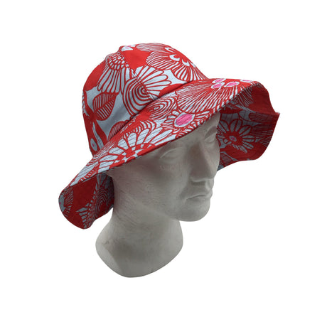 Unisex Marimekko - Summer hat, size 54 - 56 cm - Red ()