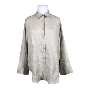 Unisex Lindex - Collared shirt, size 42 - Beige (1)