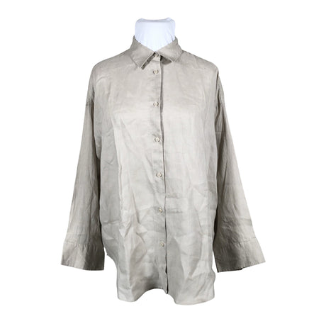 Unisex Lindex - Collared shirt, size 42 - Beige ()
