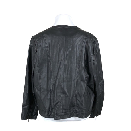 Unisex Zizzi - Leather jacket, size 52 - Black (2)