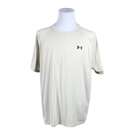 Unisex Under Armour - Sports shirt, short sleeve, size XXL - Beige ()
