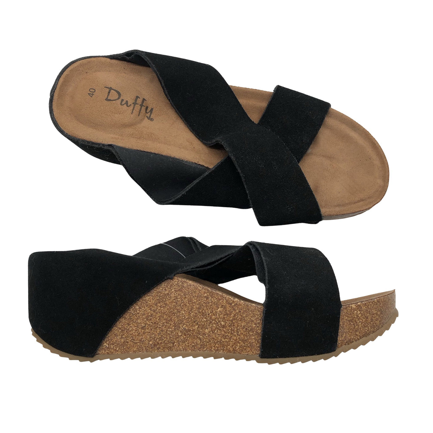 Unisex Duffy - Wedge sandals, size 40 - Black (1)