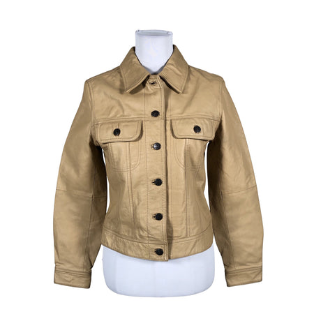 Unisex Traction - Leather jacket, size 36 - Beige ()