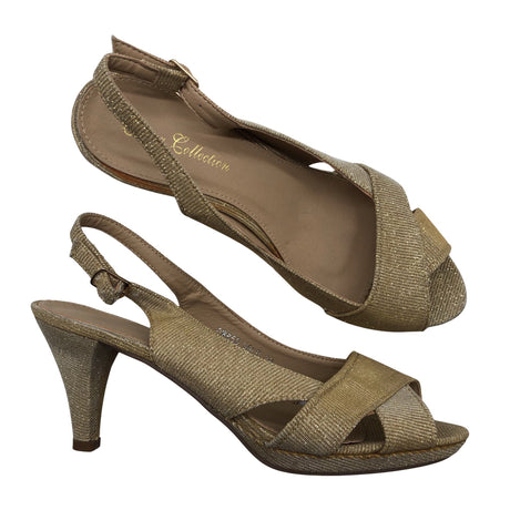 Unisex Comer Collection - Evening high heels, size 39 - Gold ()