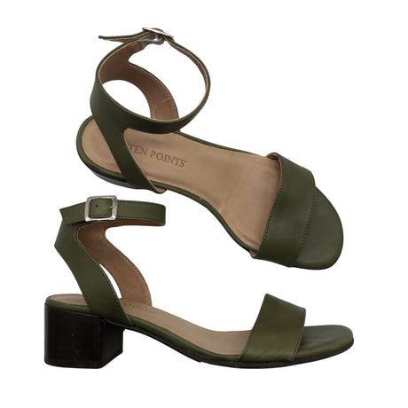 Unisex Ten Points - Heeled sandals, size 39 - Green ()
