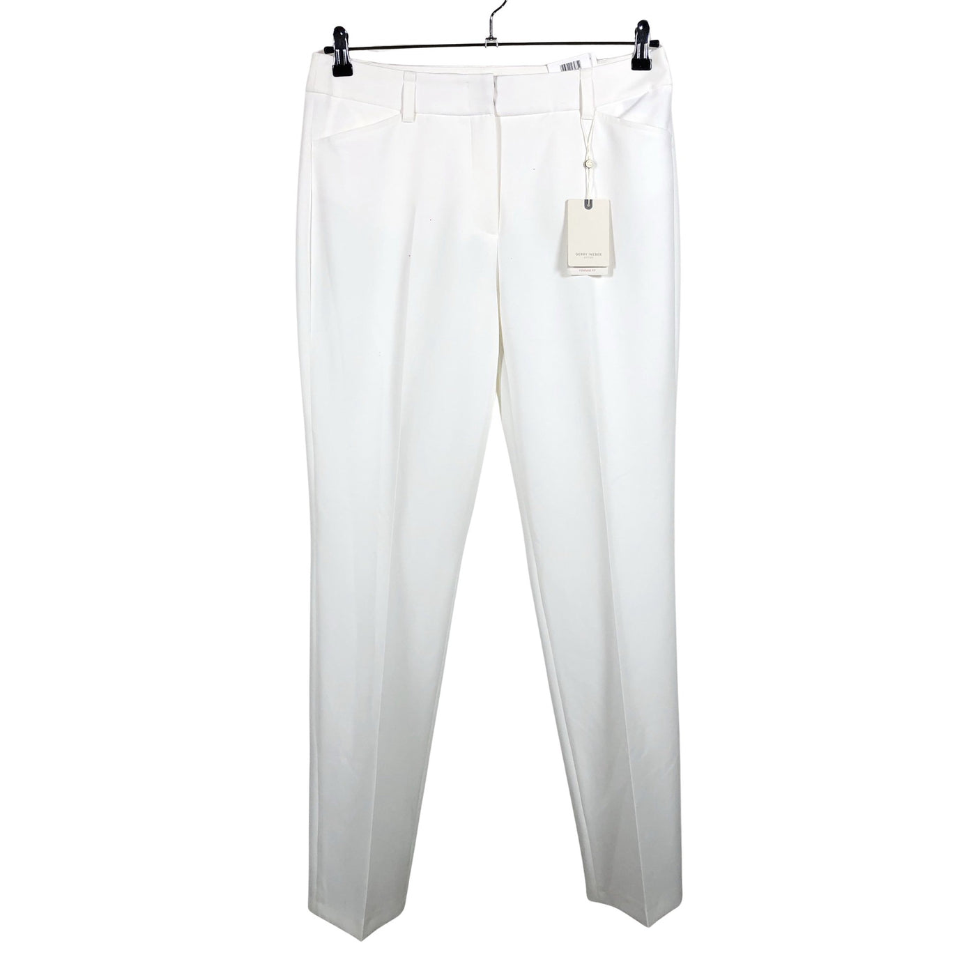 Unisex Gerry Weber - Straight leg trousers, size 40 - White (1)