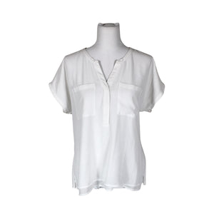 Unisex Milano Italy - Short-sleeved blouse, size 40 - White (1)