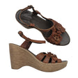 Unisex Ten Points - Wedge sandals, size 39 - Brown ()