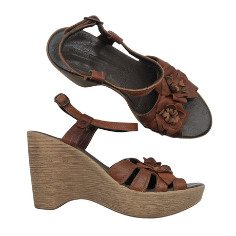 Unisex Ten Points - Wedge sandals, size 39 - Brown ()