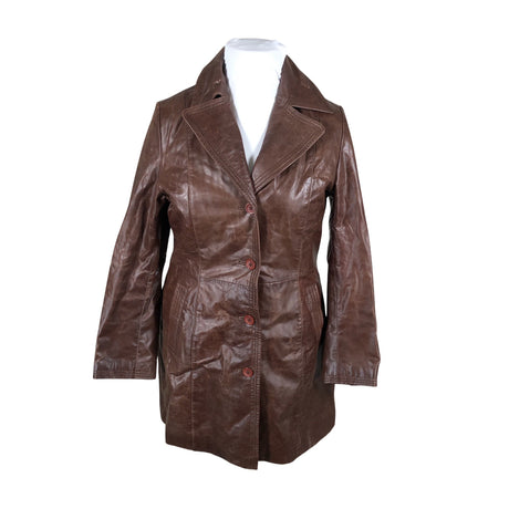 Unisex Big-L - Leather jacket, size 42 - Brown ()