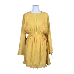 Unisex Na-KD - Schiffon dress, size 38 - Yellow (1)