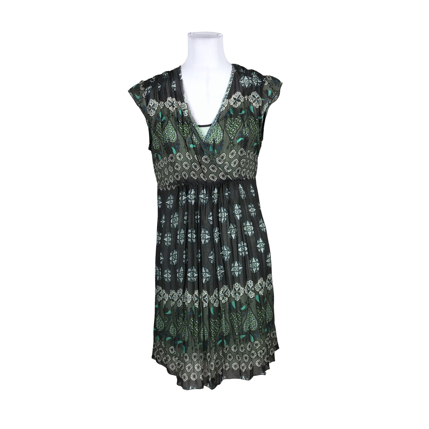 Unisex Sandwich - Schiffon dress, size 36 - Green (1)