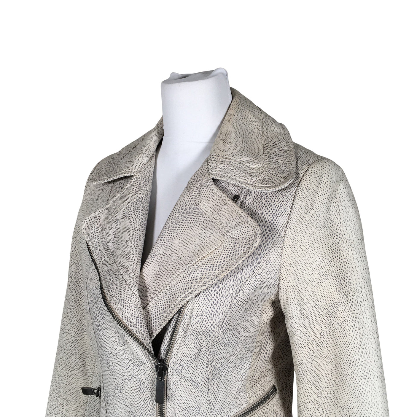 Unisex Ril's - Leather jacket, size 36 - Gray (3)