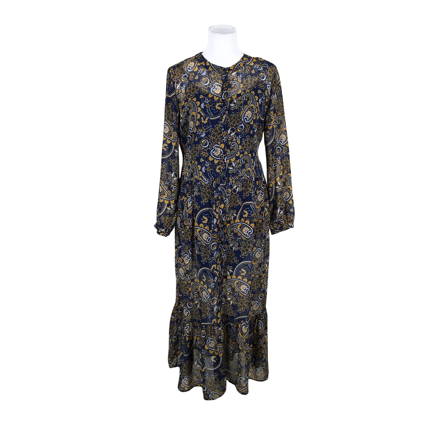 Unisex Fransa - Schiffon dress, size 38 - Blue (1)