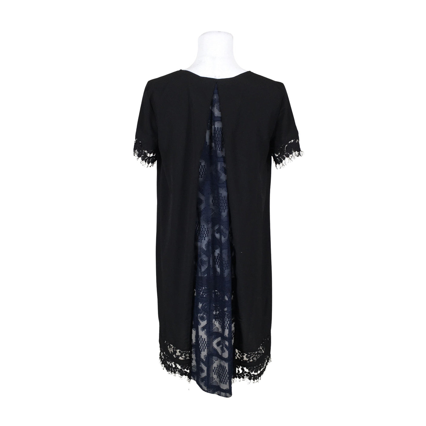 Unisex French Connection - Schiffon dress, size 36 - Black (2)