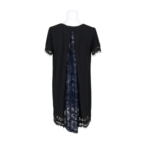 Unisex French Connection - Schiffon dress, size 36 - Black (2)