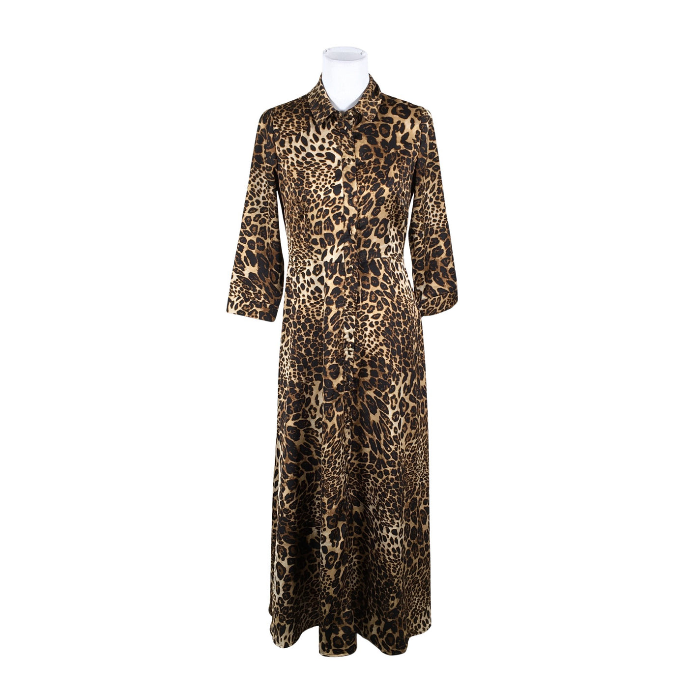 Unisex Y.A.S - Schiffon dress, size 36 - Brown (1)