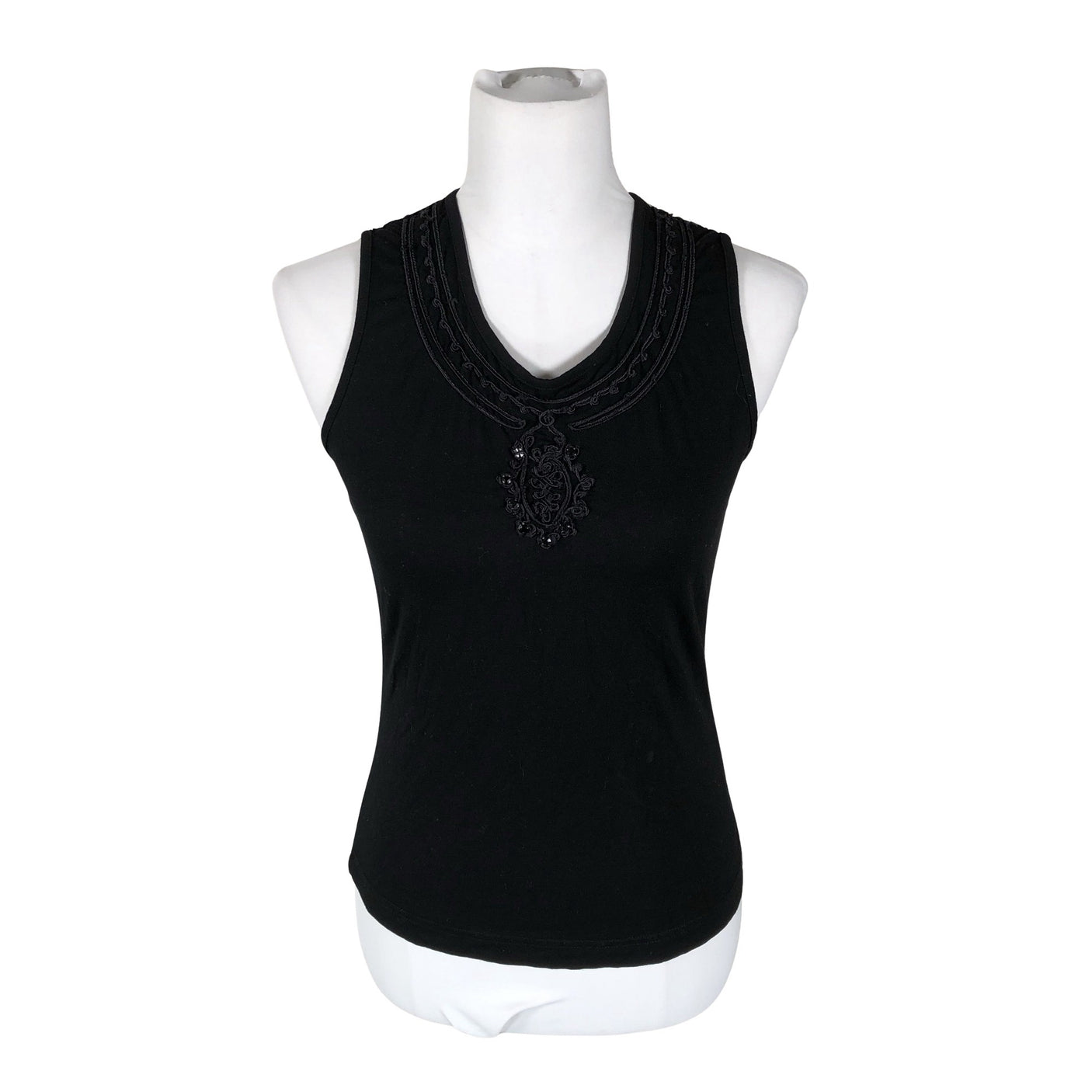 Unisex Taifun - Tricot tank top, size 36 - Black (1)