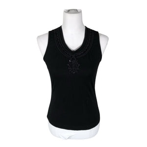 Unisex Taifun - Tricot tank top, size 36 - Black (1)