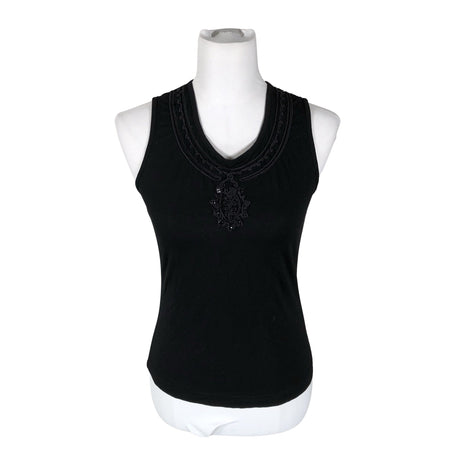 Unisex Taifun - Tricot tank top, size 36 - Black ()