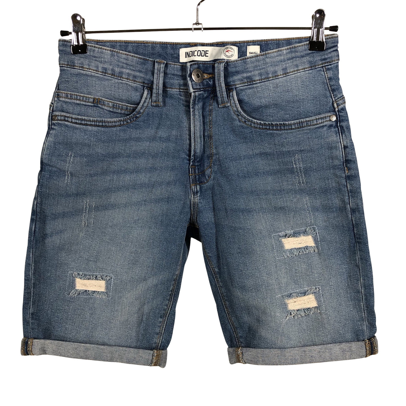 Unisex Indicode - Denim shorts, size S - Blue (1)