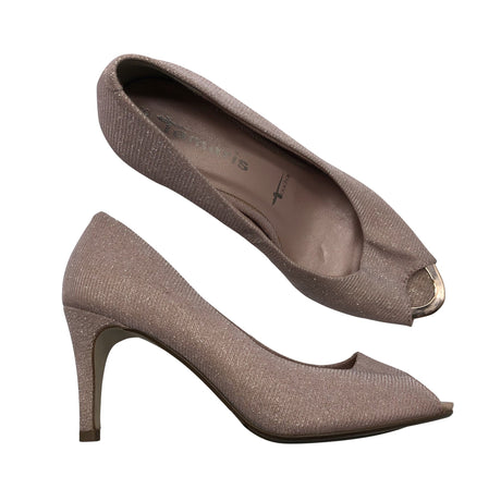 Unisex Tamaris - Open toe high heel shoes, size 38 - Light pink ()