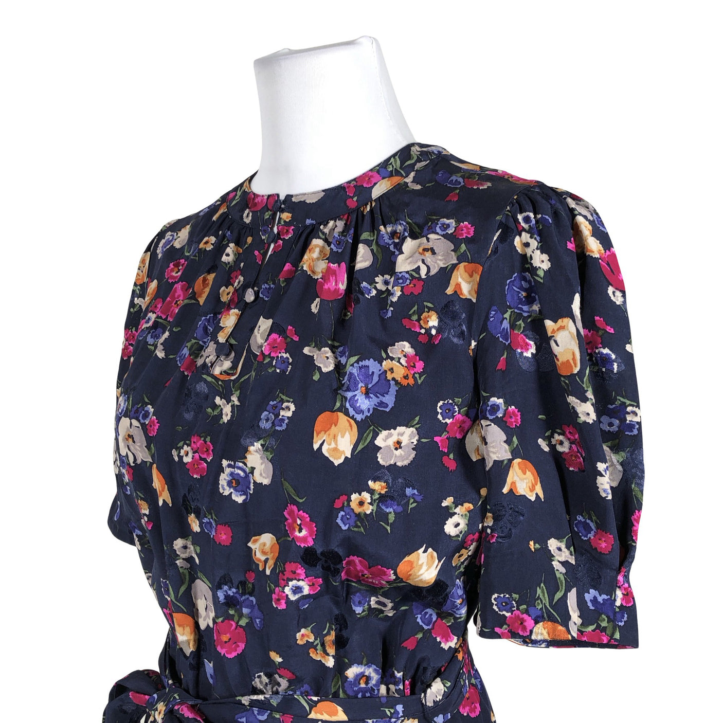 Unisex Lauren Ralph Lauren - Schiffon dress, size 36 - Blue (2)