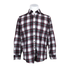 Unisex Casa Moda - Flannel shirt, size L - Wine red (1)