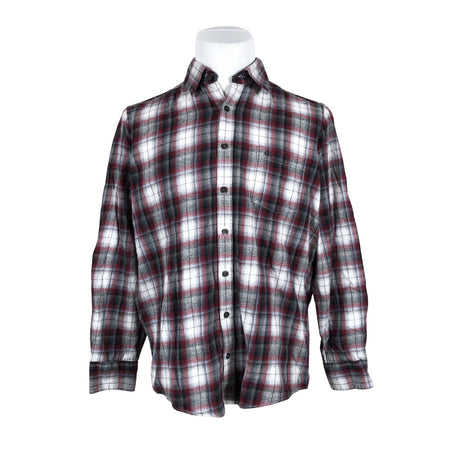 Unisex Casa Moda - Flannel shirt, size L - Wine red ()