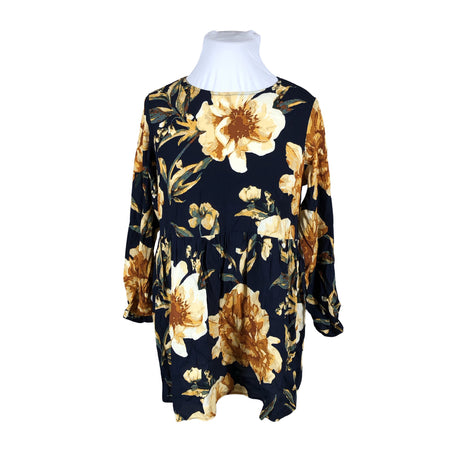 Unisex Zizzi - Schiffon tunic, size 46 - Blue ()
