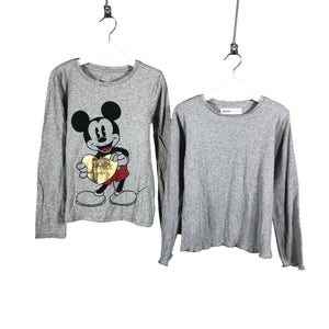Unisex Minoti - Tricot shirt, size 128 - 134 - Gray (1)