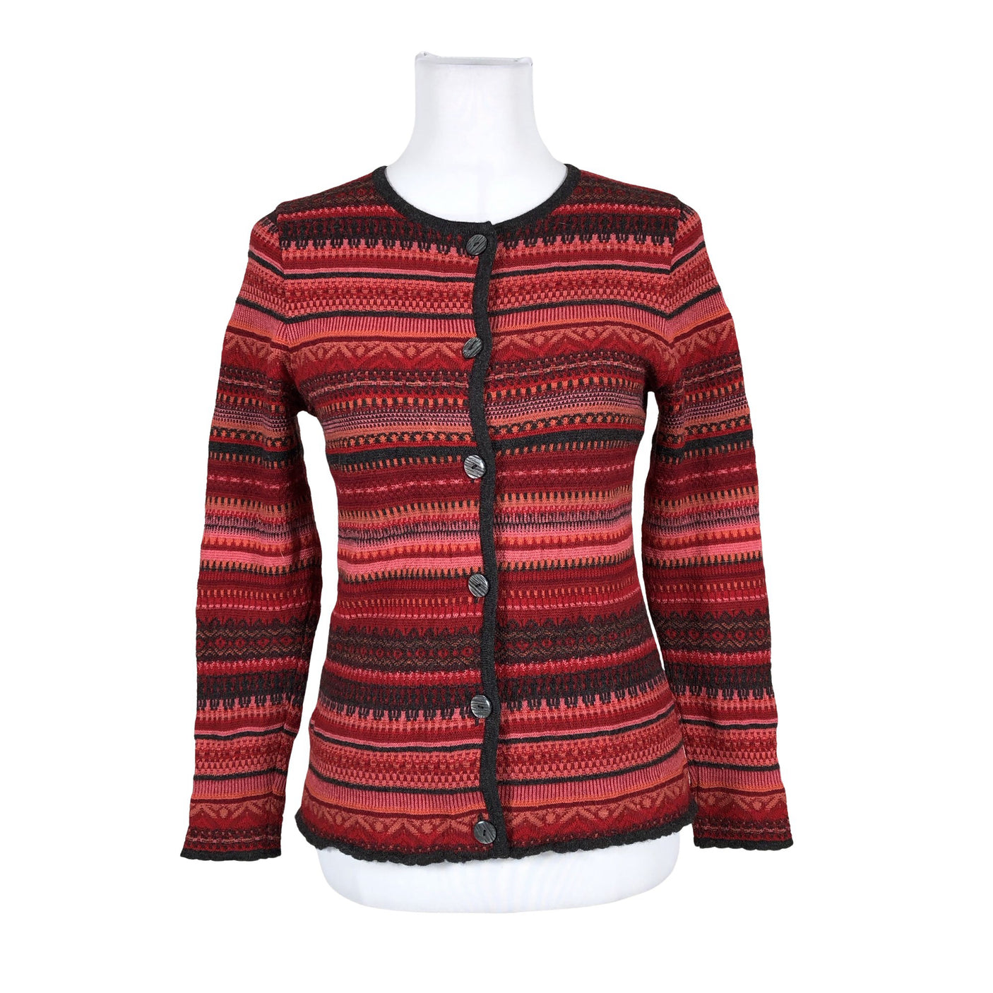 Unisex Peruvian - Cardigan, size 34 - Red (1)
