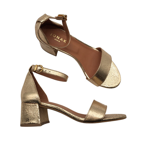 Unisex Jonak - Heeled sandals, size 38 - Gold ()
