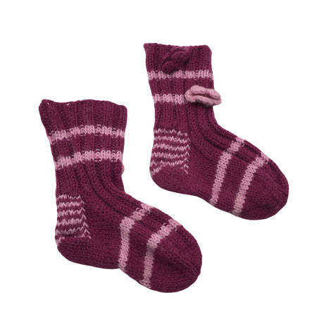 Unisex Handmade - Wool socks, size 30 - Violet ()