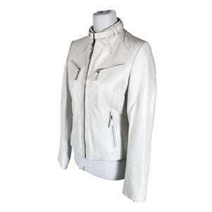 Unisex Saki - Leather jacket, size 36 - White (3)