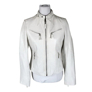Unisex Saki - Leather jacket, size 36 - White (1)