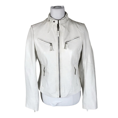 Unisex Saki - Leather jacket, size 36 - White ()