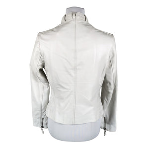Unisex Saki - Leather jacket, size 36 - White (2)