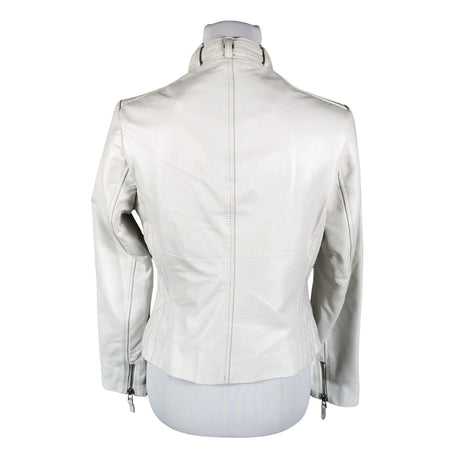 Unisex Saki - Leather jacket, size 36 - White (2)